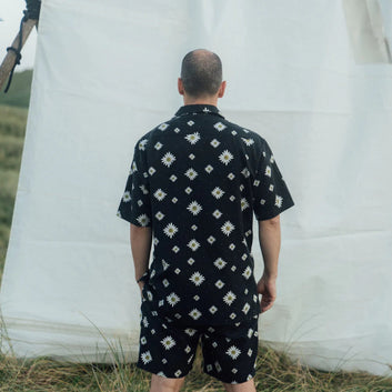 LAKOR Maguerite Short Sleeve Shirt Moonles Night