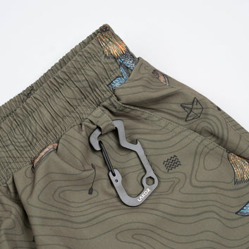 LAKOR Dashboard Hula Swim Shorts Deep Lichen Green