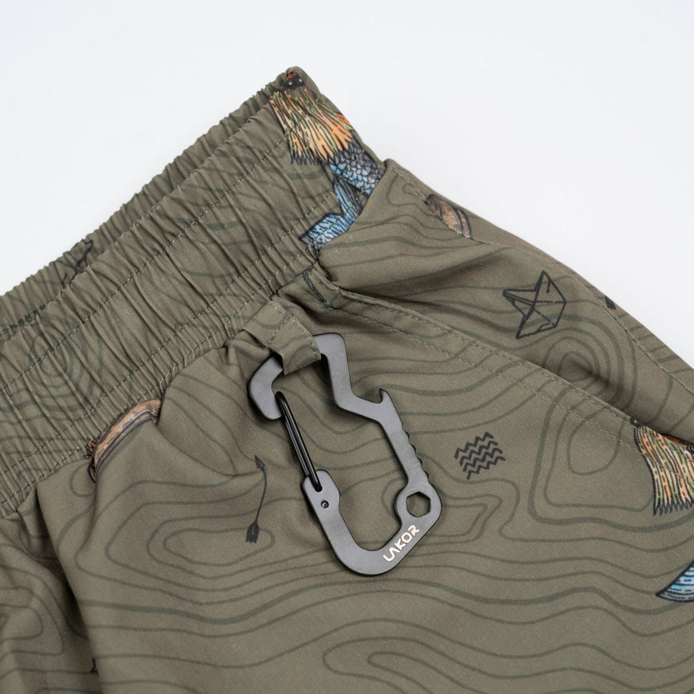 LAKOR Dashboard Hula Swim Shorts Deep Lichen Green