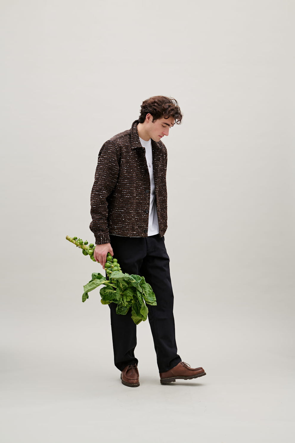 Forét Sun Bouclé Relaxed Fit Overshirt Brown