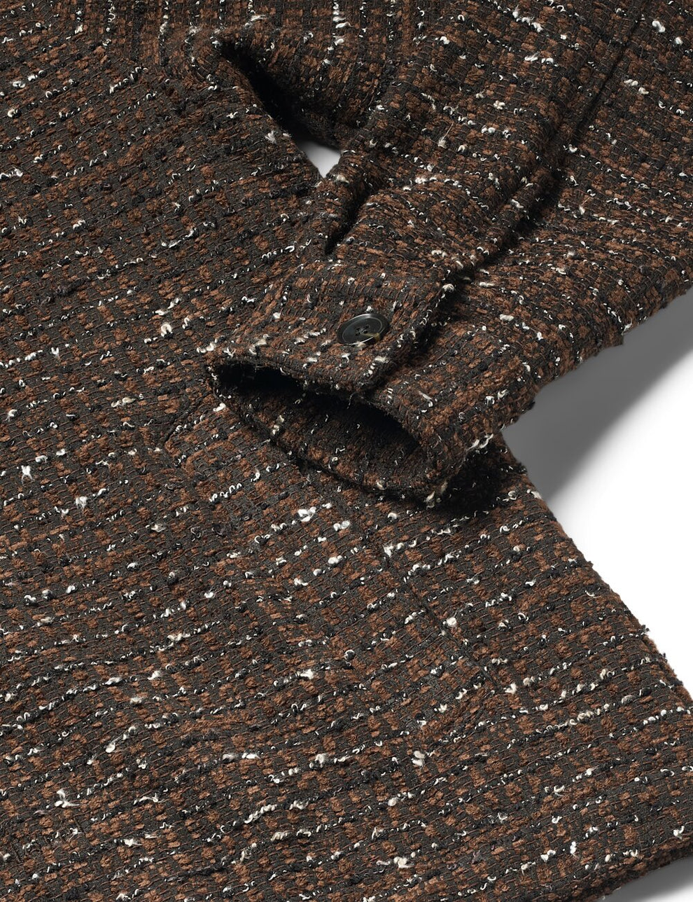Forét Sun Bouclé Relaxed Fit Overshirt Brown