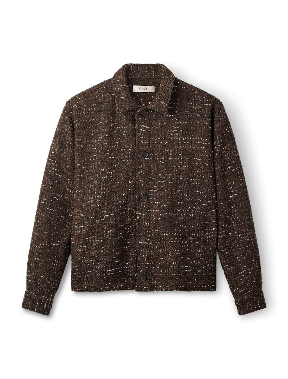 Forét Sun Bouclé Relaxed Fit Overshirt Brown