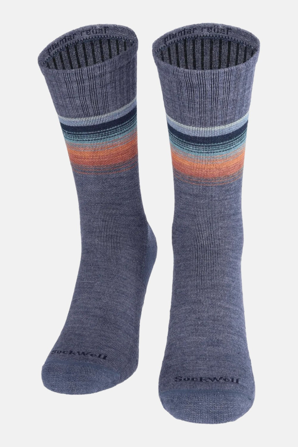 SockWell M Plantar Cush Crew Strømper Denim