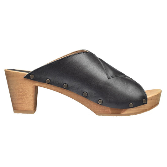 Sanita W Wood-Kelo Square Flex Sandal Black