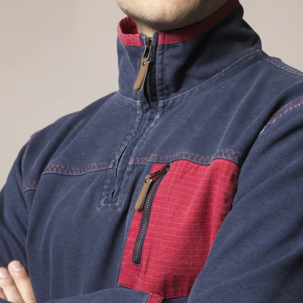 Sea Ranch M Jacob Half Zip Trøje Navy