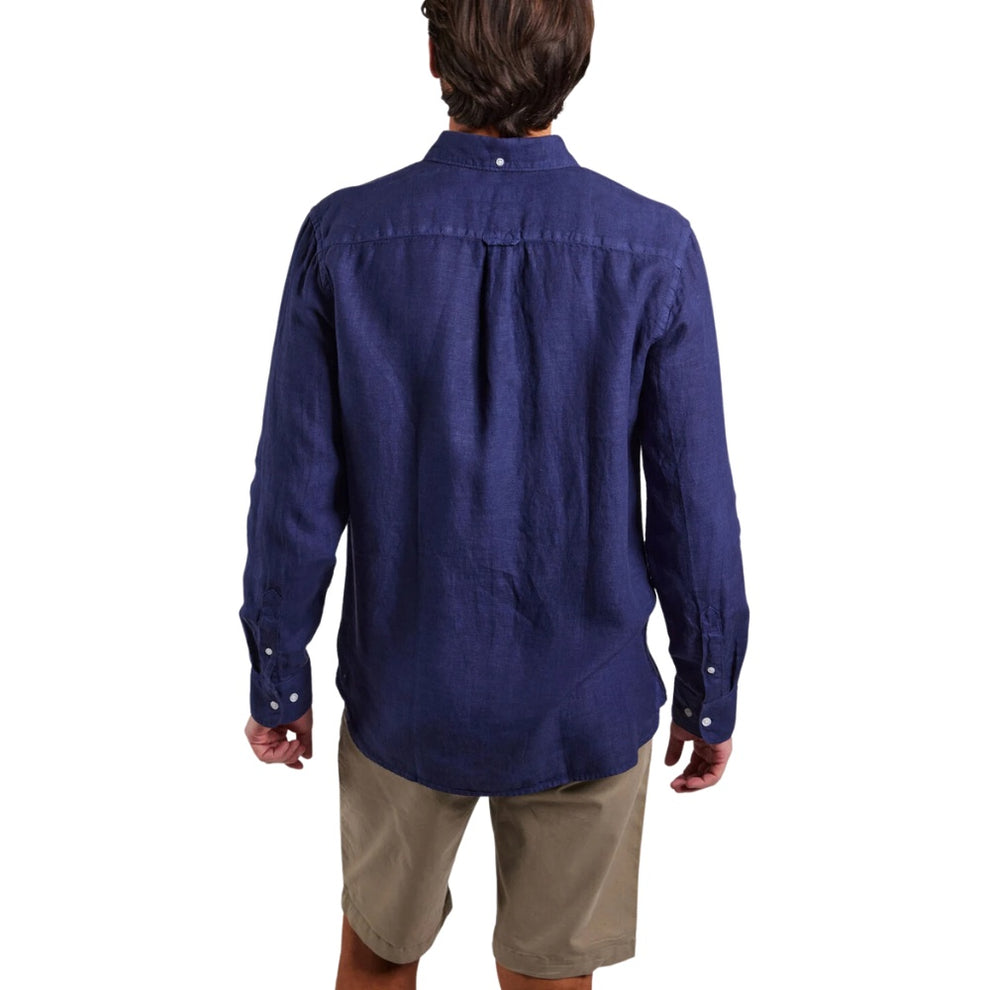 Sebago M Classic Fit Linen Skjorte