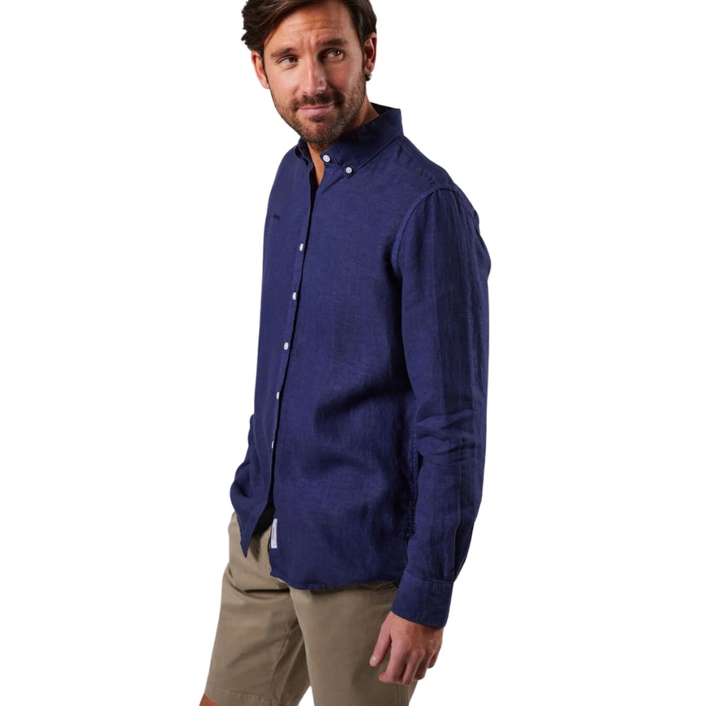 Sebago M Classic Fit Linen Skjorte