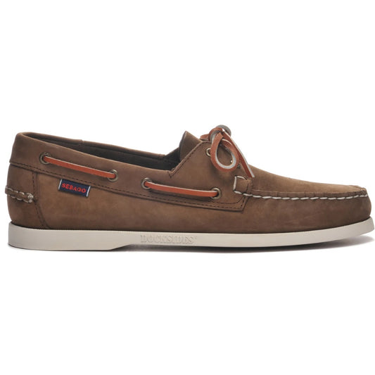 Sebago M Docksides Portland Nubuck 901 Sejlersko - Dark Brown