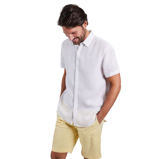 Sebago M Linen Short Sleeve Skjorte