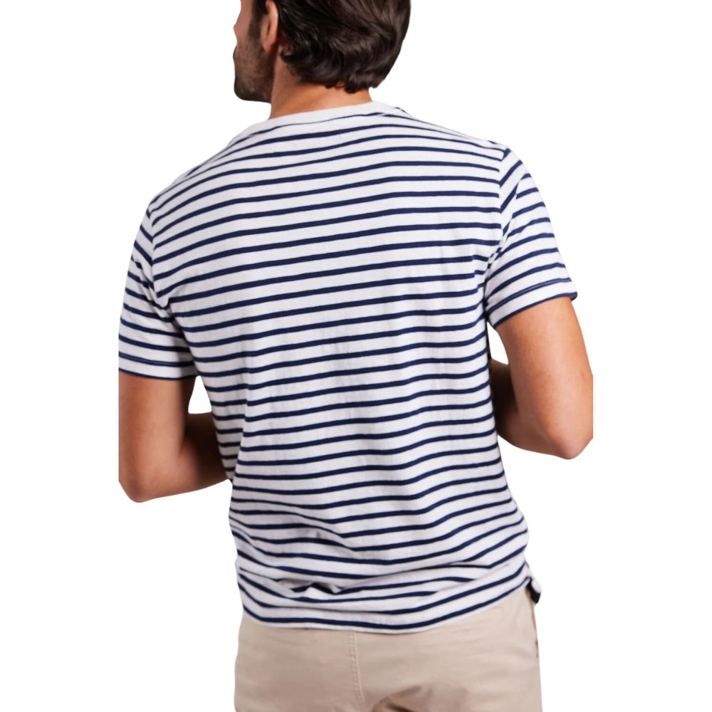 Sebago M Outwashed Pocket T-shirt White Navy