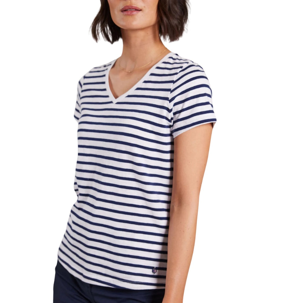Sebago W Classic T-Shirt White Navy