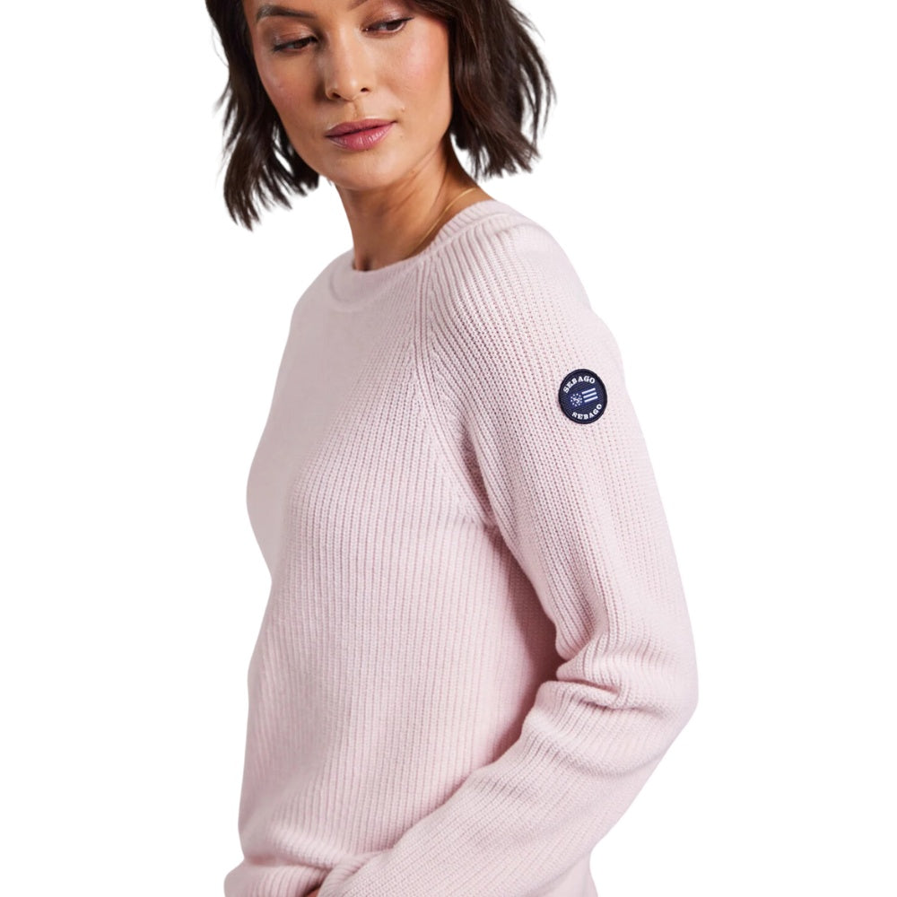 Sebago W Knitted Crew Strik Soft Pink