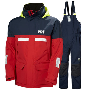 Helly Hansen M Pier 4.0 Sejlersæt Rød/Navy