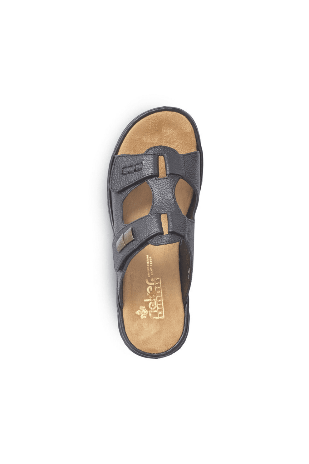 Rieker W Sandal m Spænde og Velcro Sort