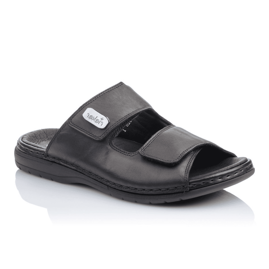 Rieker M Herresandal m Velcroluk Sort