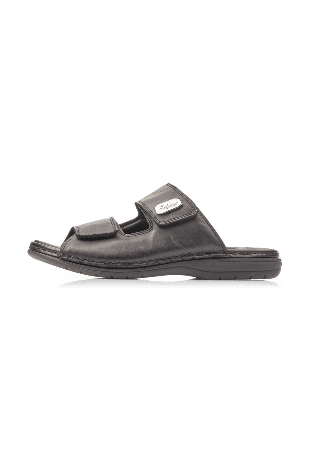 Rieker M Herresandal m Velcroluk Sort