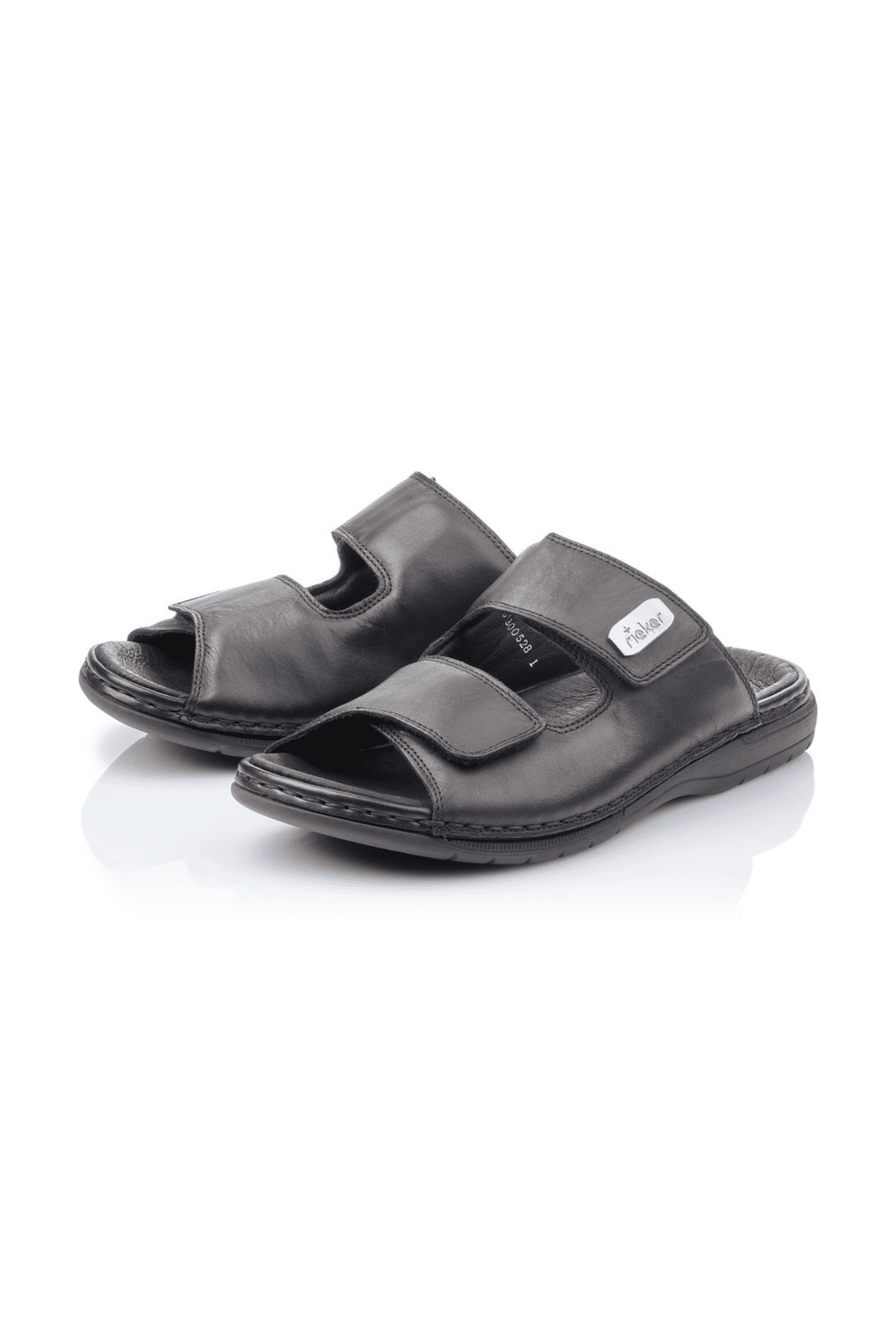Rieker M Herresandal m Velcroluk Sort