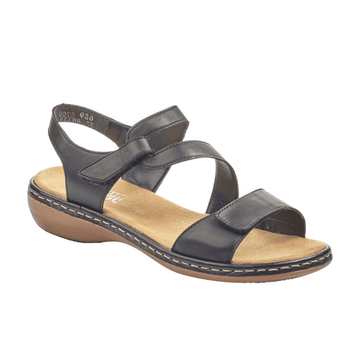 Rieker W Asymmetrisk Sandal Sort