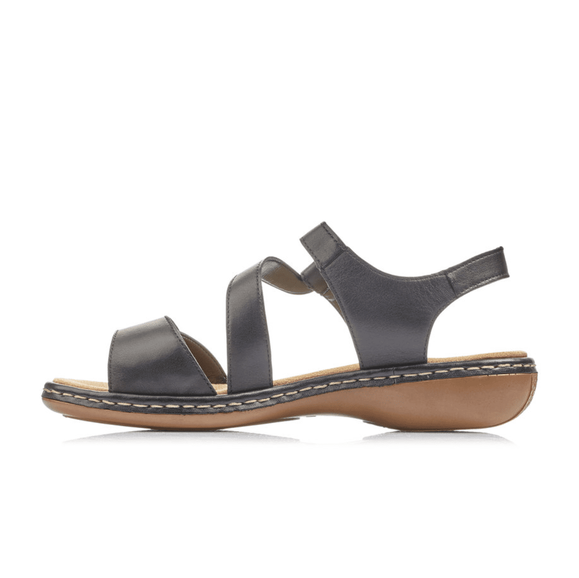 Rieker W Asymmetrisk Sandal Sort