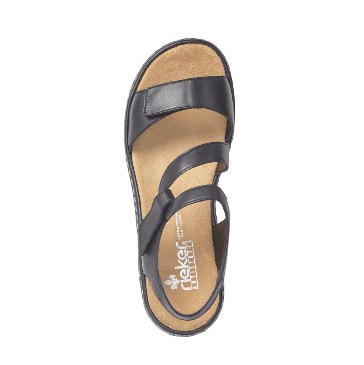 Rieker W Asymmetrisk Sandal Sort