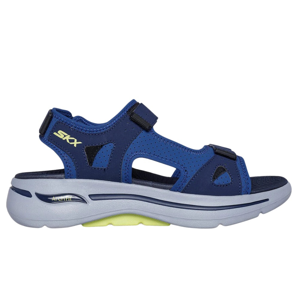 Skechers M Mens Go Walk Arch Fit Sandal Navy Lime