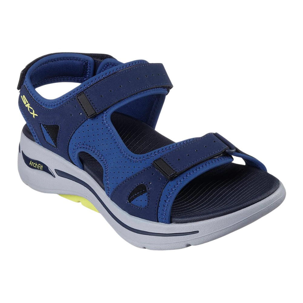 Skechers M Mens Go Walk Arch Fit Sandal Navy Lime