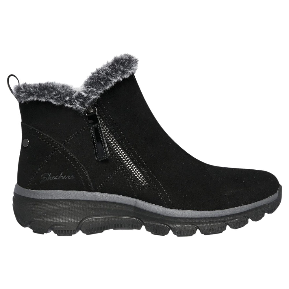 Skechers W High Zip Støvle Sort
