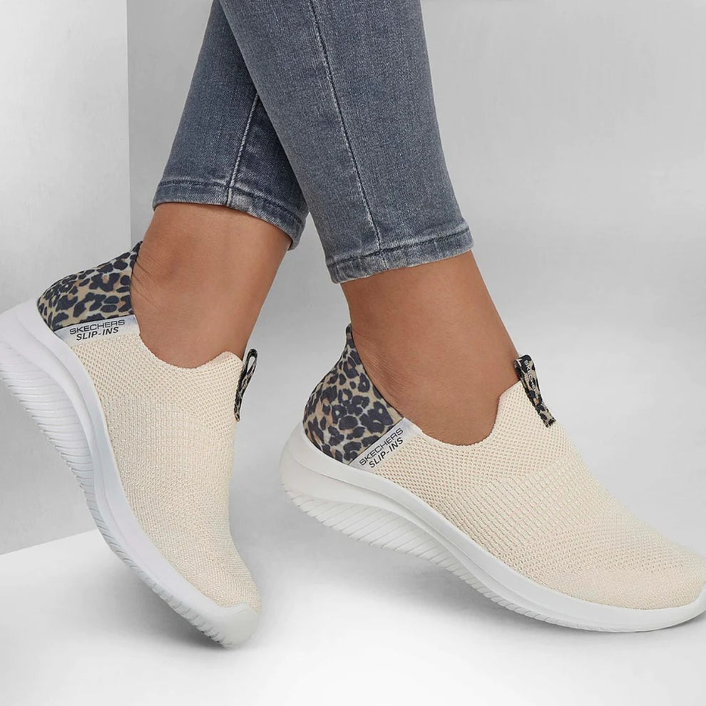 Skechers W Ultra Flex 3.0 Sneakers Natural Step Leopard