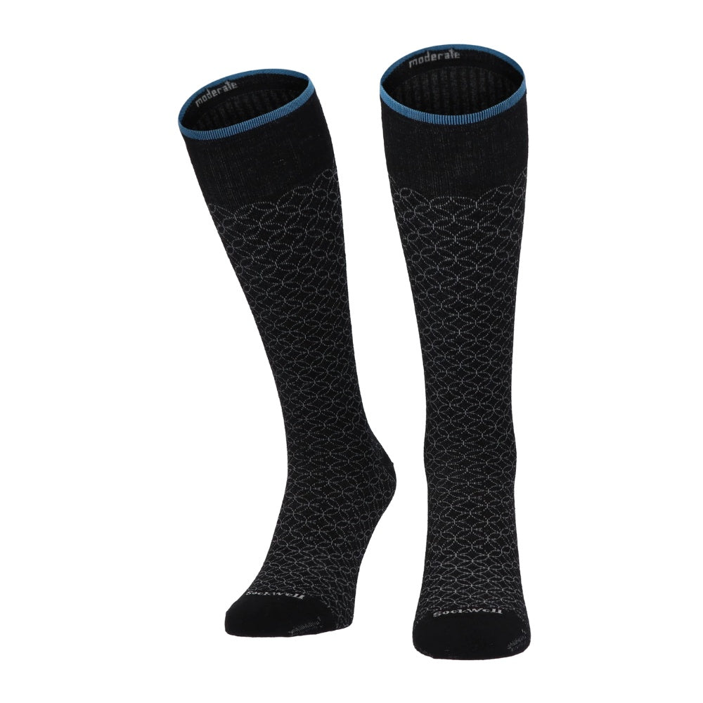 Sockwell W Featherweight Fancy Strømper Black Stripe