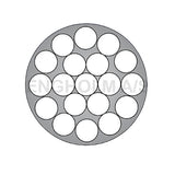 Stålwire galvaniseret 1x19 PVC-forhudet hvid