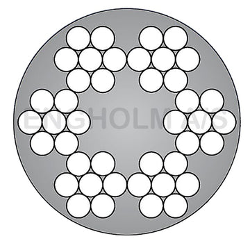 Stålwire galvaniseret 6x7 PVC-forhudet transparent