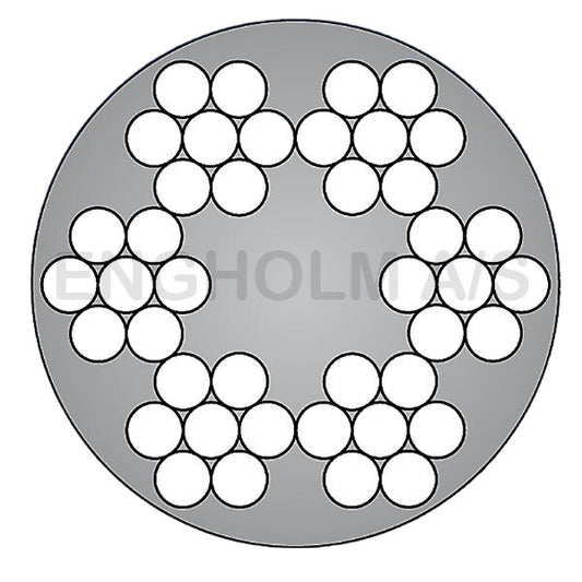Stålwire galvaniseret 6x7 PVC-forhudet transparent