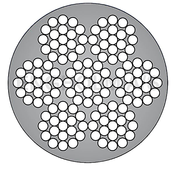 Stålwire galvaniseret 7x19 PVC-forhudet mat sort