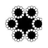 Stålwire galvaniseret 6x12 + 7FC