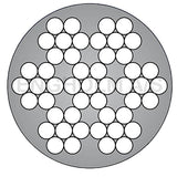 Stålwire galvaniseret 7x7 PVC-forhudet mat sort