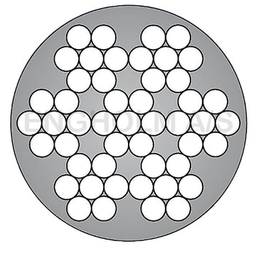 Stålwire galvaniseret 7x7 PVC-forhudet transparent