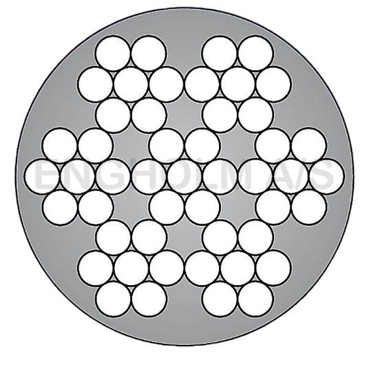 Stålwire galvaniseret 7x7 PVC-forhudet transparent