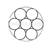 Stålwire rustfri 1x7 PVC-forhudet transparent