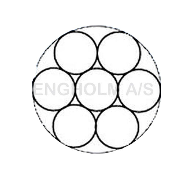 Stålwire rustfri 1x7 PVC-forhudet transparent
