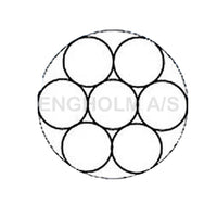 Stålwire rustfri 1x7 PVC-forhudet transparent