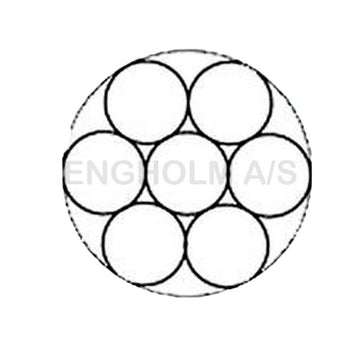 Stålwire rustfri 1x7 PVC-forhudet transparent