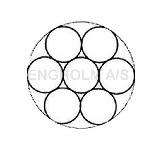 Stålwire rustfri 1x7 PVC-forhudet transparent