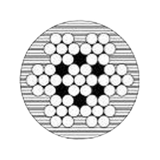 Stålwire rustfri 7x7 forhudet lysegrå
