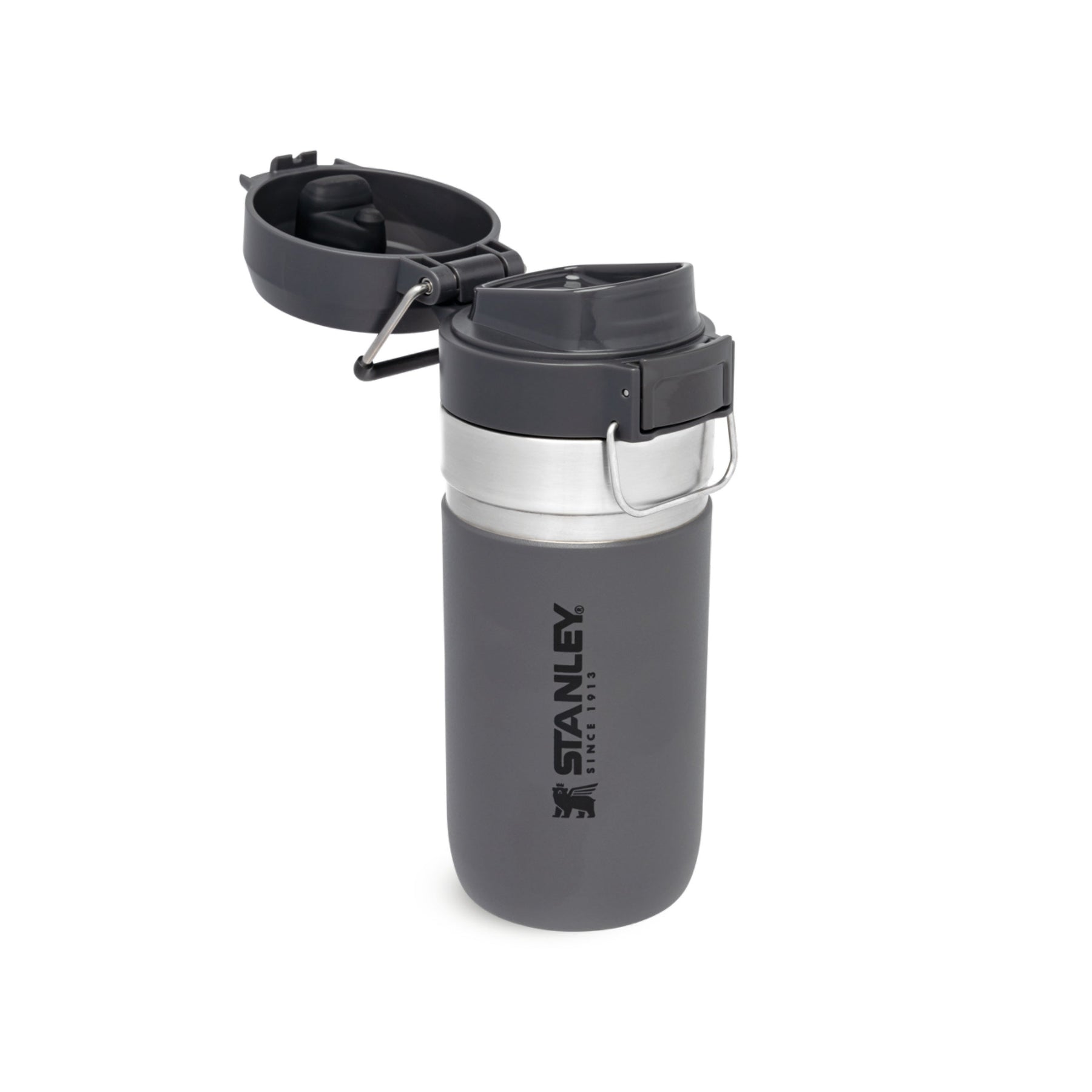 Stanley Quick Flip Vandflaske 470 ml, Charcoal