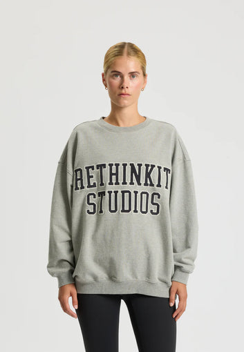 Rethinkit Sweatshirt Logo Grey Melange