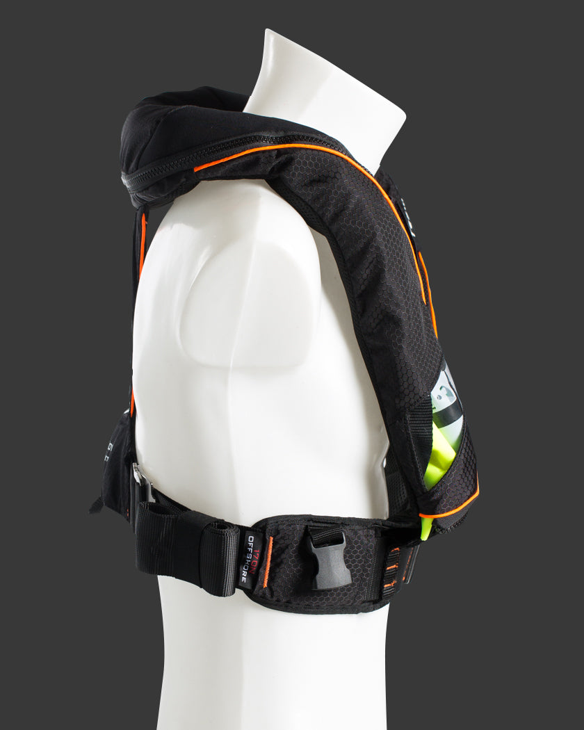 TeamO Ocean 275N BackTow Redningsvest sort m. orange trim