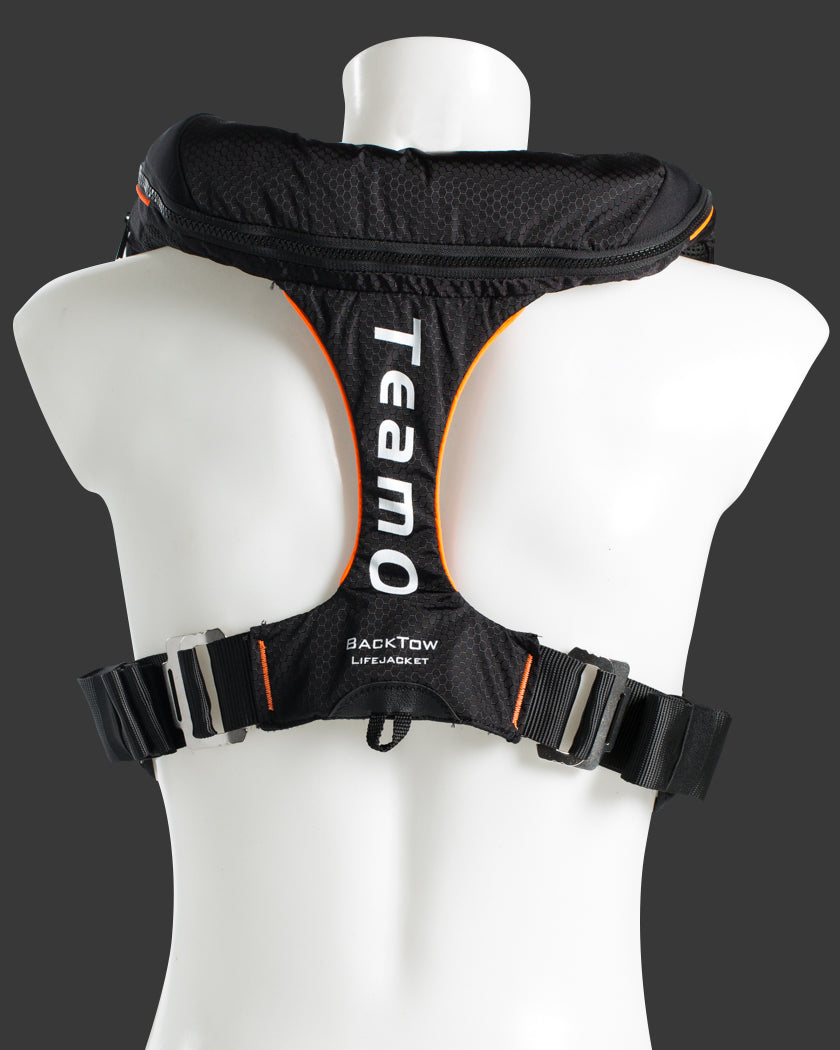 TeamO Ocean 275N BackTow Redningsvest sort m. orange trim