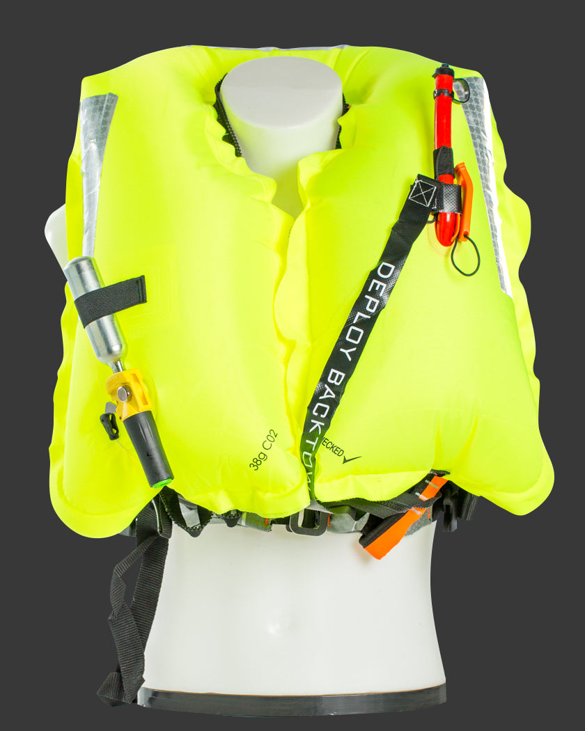 TeamO Coastal 170N BackTow Redningsvest sort m. orange trim