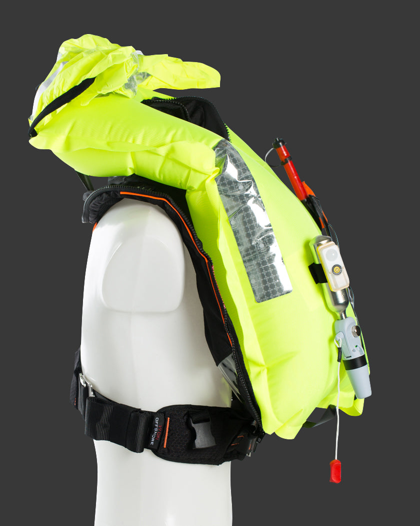 TeamO Offshore 170N BackTow Redningsvest sort m. orange trim