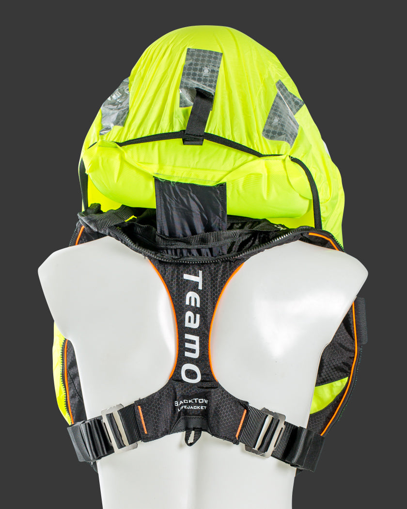 TeamO Ocean 275N BackTow Redningsvest sort m. orange trim